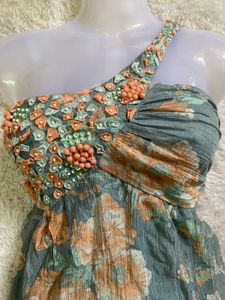 Y2K Boho Floral One-Shoulder tops