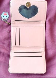 🌷🎀Cute Pink Quilted Wallet with Charm🌷