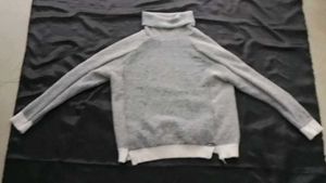 Cozy Gray Knit Turtleneck Sweater