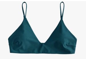 Teal Triangle Bikini Top