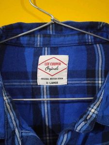 Blue Plaid Embroidered Shirt