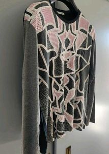 ZARA Unique Graphic Print Long Sleeve Top