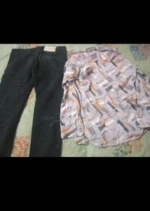Stylish Printed Shirt and Black Jeans