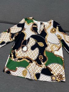 Shein Chain Print Long Sleeve Top