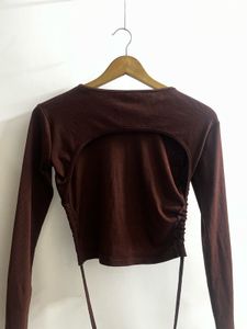 Chic Ruched Long Sleeve Top