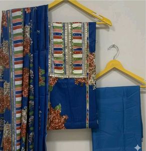 Pure Cotton Unstitched Suit For Women