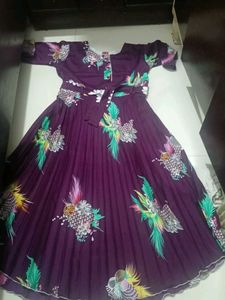 Beautiful Purple Floral Gown