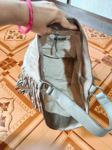 Stylish Suede Fringe Hobo Bag