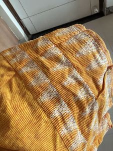 Yellow Embroidered cotton Kurta