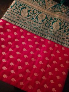 New magenta banarasi silk saree