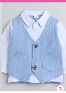 Baby Boy Formal Blue Pinstripe Suit Set