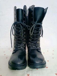 Chunky Black Combat Boots