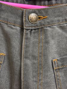 Stylish Grey Wide-Leg Jeans