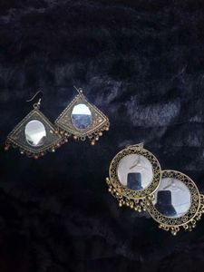 Statement Mirror Earrings - Bohemian Style