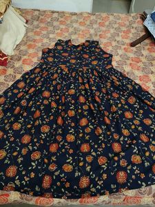 Blue Floral Print Kurta