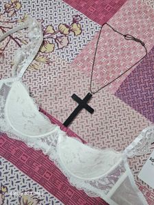 Savana White Lace Bra