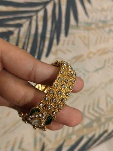 Exquisite Embellished Gold Bangle