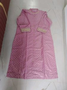 Elegant Pink Embroidered Kurti