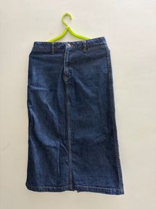 Classic Denim Maxi Skirt