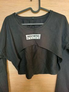 Oversized Crop Sweatshirt
