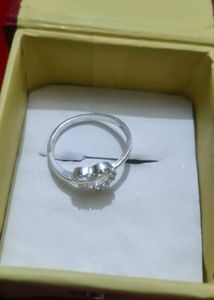 Heart shape pure silver ring