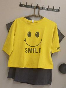 Cute Smiley Face T-Shirts (Set of 2) Coboo