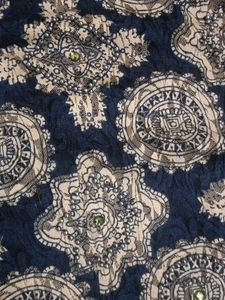 Stylish Navy Printed Tunic Top combo