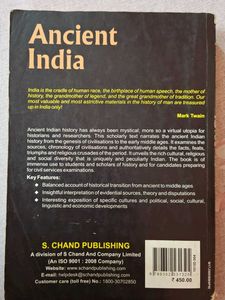 Ancient India Book by VD Mahajan