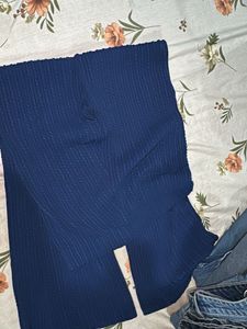 cord set Blue Flared Pants and Tee