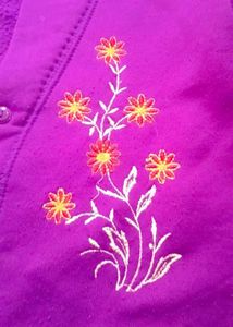 Purple Casual Sweater