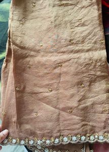 Elegant Brown Embellished dupatta