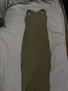 Olive Green Sleeveless Maxi Dress