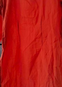Orange Cotton Kurta
