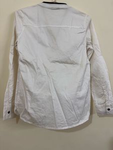 Women's White V-Neck Tunic Top