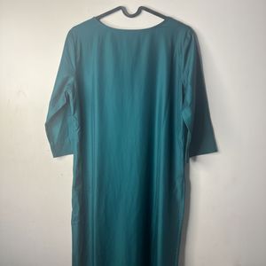 Embroidered Teal Kurta