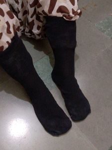 Black Dress Socks with Pattern