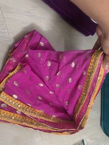 Vibrant Magenta dupatta