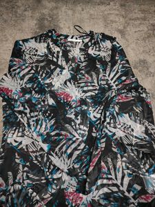 Sheer V-Neck Tunic