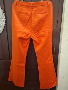 Bright Orange Flared Trousers