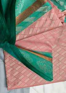 Pink Elegant Brocade Saree