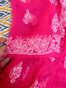 56 Kali chikankari kurti with cotton innar