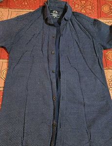 Men's Blue Polka Dot Shirt