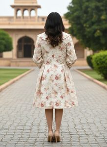 Chic Floral Print classic coat
