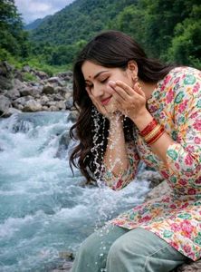 Floral Print Kurta Top