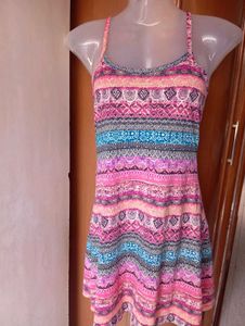 Boho Print Fit &amp; Flare Dress
