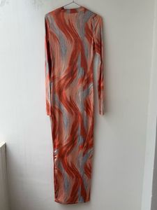 Abstract Print Maxi Dress