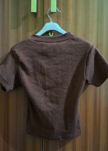 Brown Fitted Top
