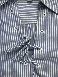 Blue Striped Button-Up Shirt