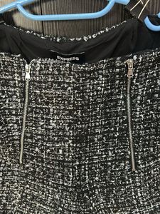Tweed Zipper Shorts