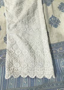 White Chikankari Palazzos